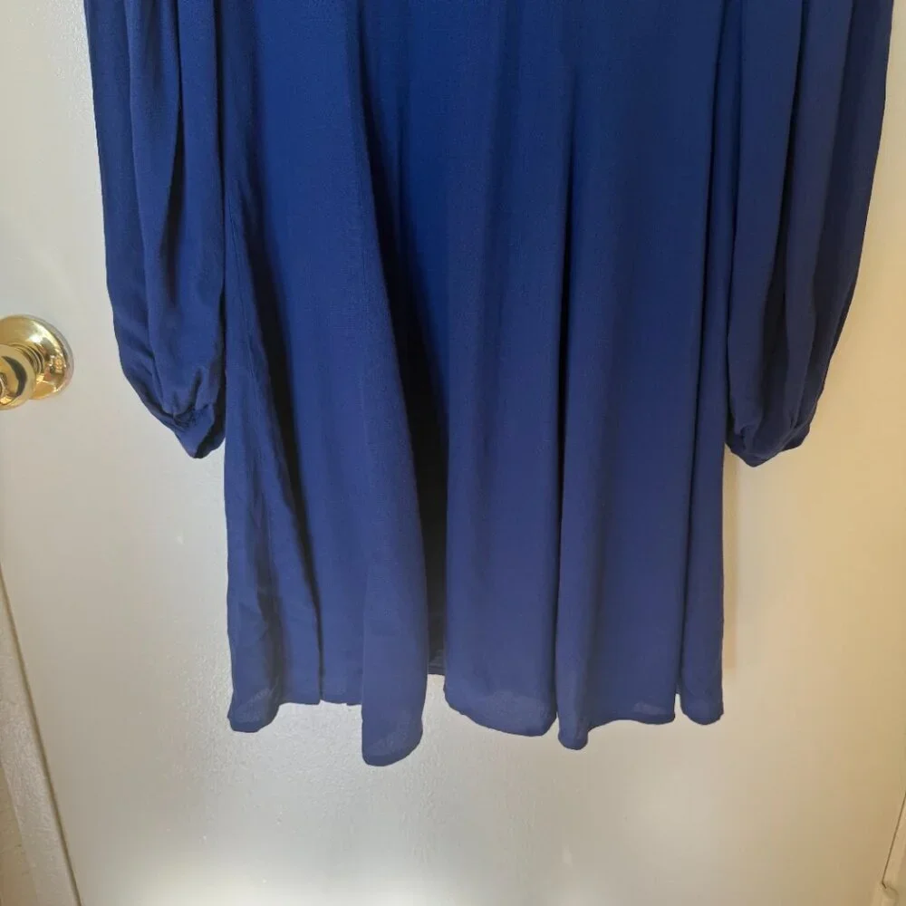 Staud Juniper Navy Blue Long Sleeve Mini Dress US 4​​